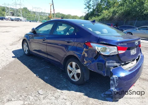2012 Hyundai Elantra Gls from USA, damaged, VIN 5NPDH4AEXCH113991